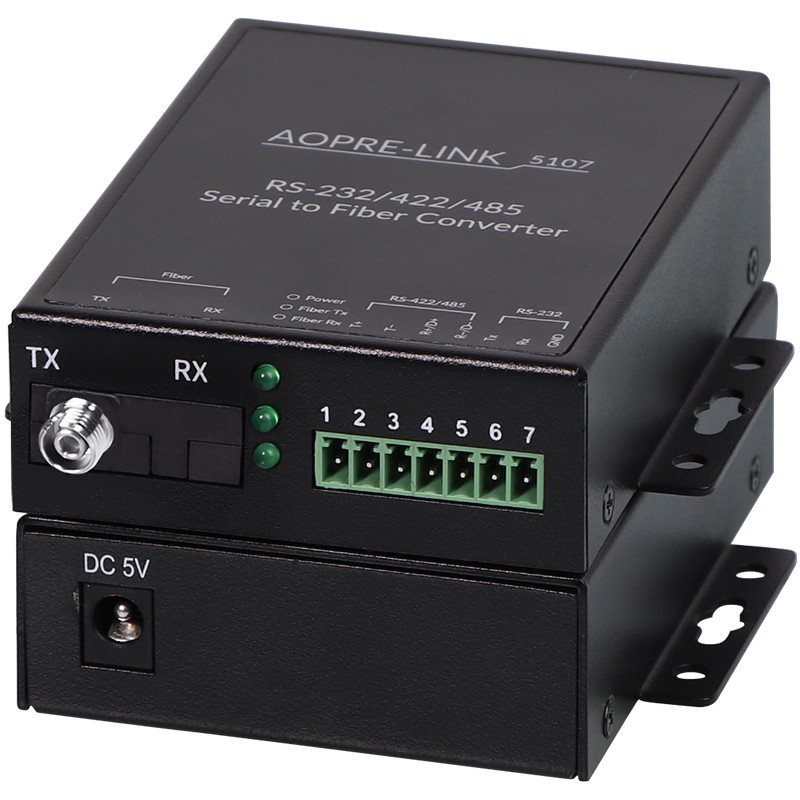 商用級(jí)RS232/RS485/RS422串口 光纖轉(zhuǎn)換器