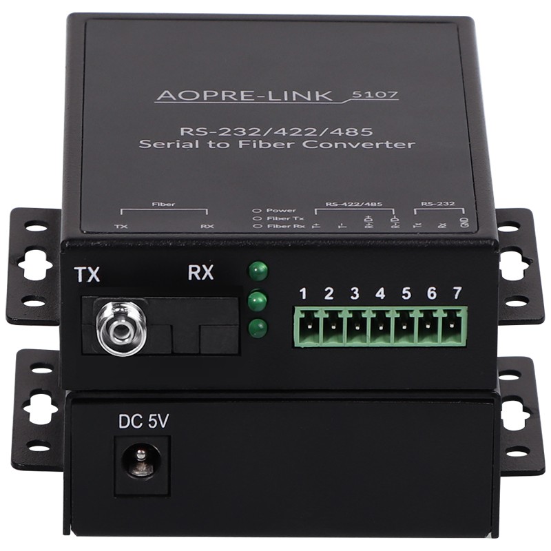 商用級(jí)RS232/RS485/RS422串口 光纖轉(zhuǎn)換器