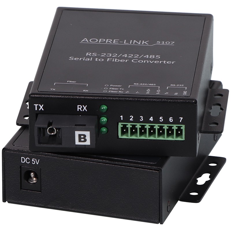 商用級(jí)RS232/RS485/RS422串口 光纖轉(zhuǎn)換器